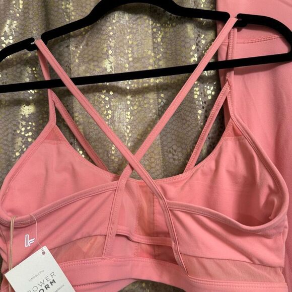 Demi Lovato Fabletics Peachy Pink Athletic Yoga Top Bottom Workout Set NWT - Picture 4 of 15